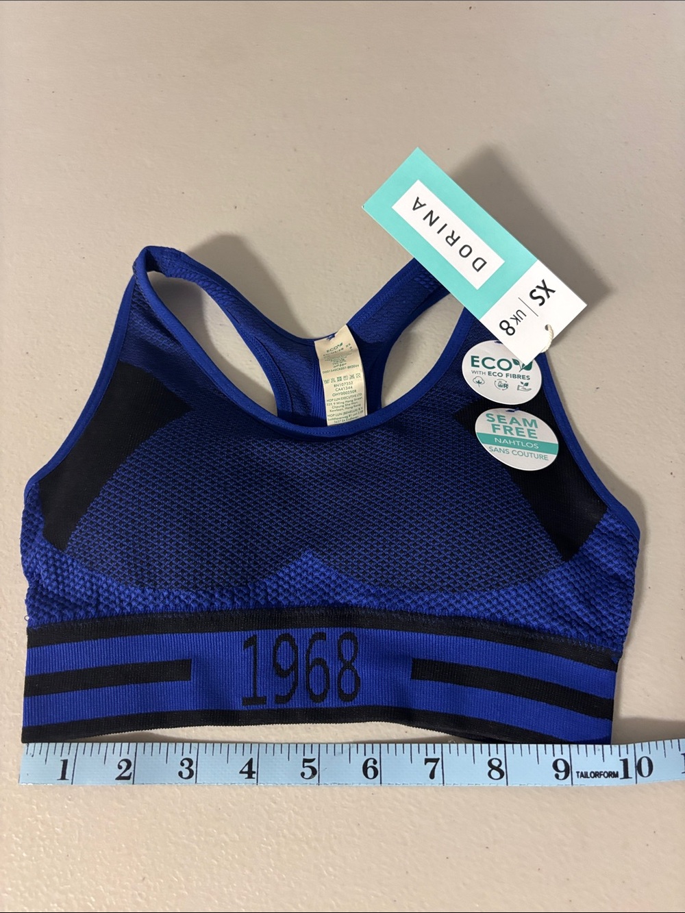 Seam-Free Cobalt Blue Racerback Sports Bra